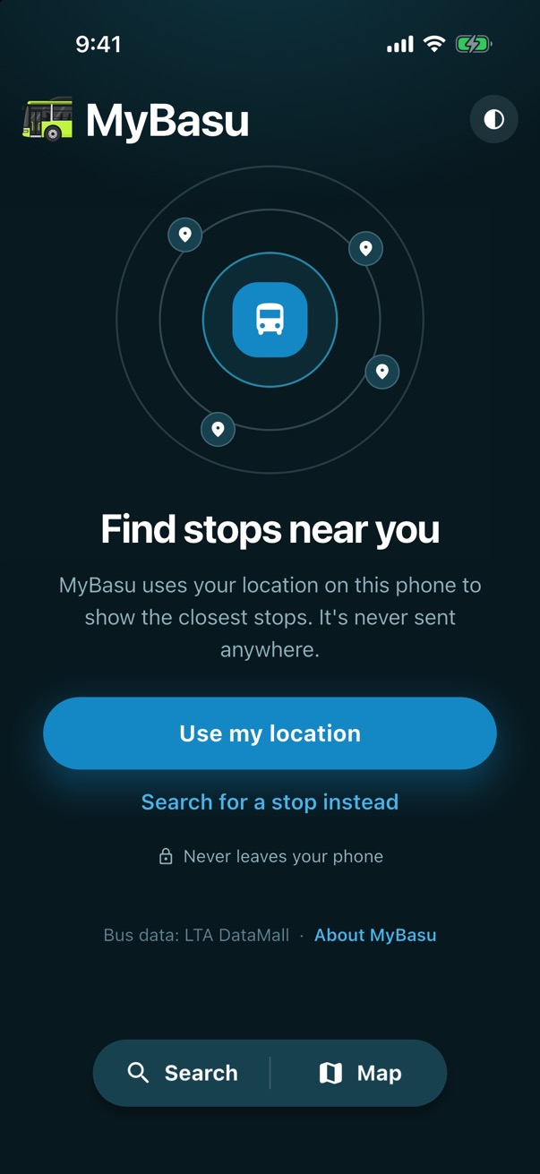 MyBasu asking to use your location
